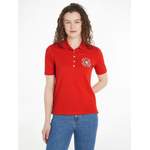 Poloshirt von Tommy Hilfiger, in der Farbe Rot, aus Jersey, andere Perspektive, Vorschaubild