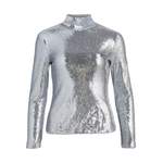 Klassische Bluse von Object, in der Farbe Silber, aus Polyester, andere Perspektive, Vorschaubild