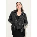 Lederjacke, Bikerstil, der Marke Ulla Popken