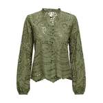 Klassische Bluse von Only, in der Farbe Grün, aus Baumwolle, andere Perspektive, Vorschaubild
