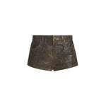 Leder-Shorts Crackle-Optik der Marke Guess