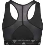 Sport-BH von Adidas, in der Farbe Schwarz, aus Polyester, andere Perspektive, Vorschaubild