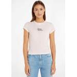 T-Shirt von Tommy Jeans, in der Farbe Rosa, aus Polyester, andere Perspektive, Vorschaubild