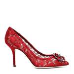 Klassische Pump von Dolce&Gabbana, in der Farbe Rot, andere Perspektive, Vorschaubild