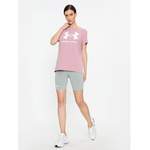 T-Shirt von Under Armour, in der Farbe Rosa, aus Polyester, andere Perspektive, Vorschaubild