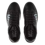 Sneaker von Moschino, in der Farbe Schwarz, aus Leder, andere Perspektive, Vorschaubild