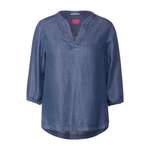 Klassische Bluse von cecil, in der Farbe Blau, aus Lyocell, andere Perspektive, Vorschaubild