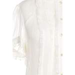 Klassische Bluse von Madeleine, in der Farbe Weiss, aus Seide, andere Perspektive, Vorschaubild