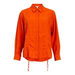 Klassische Bluse von Object, in der Farbe Orange, aus Polyester, andere Perspektive, Vorschaubild