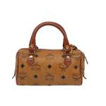 Ledertasche von MCM Pre-owned, in der Farbe Braun, aus Pvc, andere Perspektive, Vorschaubild