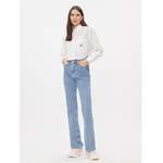 Klassische Bluse von Calvin Klein Jeans, in der Farbe Weiss, aus Baumwolle, andere Perspektive, Vorschaubild