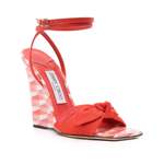 Sandale von Jimmy Choo, in der Farbe Rot, andere Perspektive, Vorschaubild