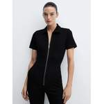 Jumpsuit von Mango, in der Farbe Schwarz, aus Baumwolle, andere Perspektive, Vorschaubild