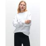 Rundhalspullover von Pull&Bear, in der Farbe Weiss, aus Polyester, andere Perspektive, Vorschaubild