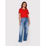 T-Shirt von Tommy Jeans, in der Farbe Rot, aus Baumwolle, andere Perspektive, Vorschaubild