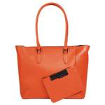 Shopper von cluty, in der Farbe Orange, aus Leder, andere Perspektive, Vorschaubild