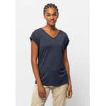 T-Shirt von Jack Wolfskin, in der Farbe Blau, aus Polyester, andere Perspektive, Vorschaubild