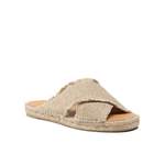 Slipper von Castañer, in der Farbe Beige, aus Leinen, andere Perspektive, Vorschaubild