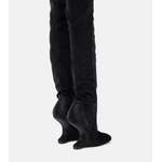 Overknee-Stiefel von Rick Owens, in der Farbe Schwarz, andere Perspektive, Vorschaubild