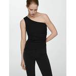 One-Shoulder-Top von Mango, in der Farbe Schwarz, aus Polyester, andere Perspektive, Vorschaubild