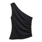 One-Shoulder-Top von Mango, in der Farbe Schwarz, aus Polyester, Vorschaubild