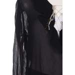 Klassische Bluse von Hilfiger Collection, in der Farbe Schwarz, aus Seide, andere Perspektive, Vorschaubild