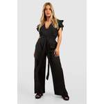 Plus Leinen-Jumpsuit der Marke boohoo