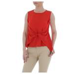 Klassische Bluse von Ital-Design, in der Farbe Rot, andere Perspektive, Vorschaubild