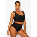 Plus Rundhals-Bikini der Marke boohoo