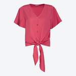 Klassische Bluse von Laura Torelli, in der Farbe Rosa, aus Lyocell, andere Perspektive, Vorschaubild