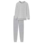 Pyjama von Schiesser, in der Farbe Grau, aus Polyester, andere Perspektive, Vorschaubild