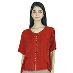 Longbluse von Guru-Shop, in der Farbe Rot, andere Perspektive, Vorschaubild