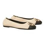 Klassische Ballerina von TORY BURCH, in der Farbe Beige, aus Leder, andere Perspektive, Vorschaubild