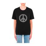 T-Shirt von Moschino, in der Farbe Schwarz, aus Jeans, andere Perspektive, Vorschaubild