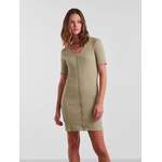 Jerseykleid von Pieces, in der Farbe Beige, aus Baumwolle, andere Perspektive, Vorschaubild