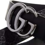Gürtel von Gucci, in der Farbe Grau, aus Textil, andere Perspektive, Vorschaubild