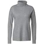 Rollkragenpullover von cecil, in der Farbe Grau, aus Polyacryl, andere Perspektive, Vorschaubild