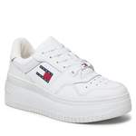 Plateau Sneaker von Tommy Jeans, in der Farbe Weiss, aus Textil, andere Perspektive, Vorschaubild