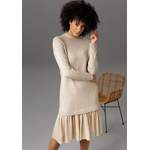 Strickkleid von Aniston CASUAL, in der Farbe Beige, aus Polyester, andere Perspektive, Vorschaubild