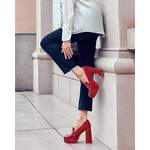 High Heel Pump von Coutgo, in der Farbe Rot, aus Jeans, andere Perspektive, Vorschaubild