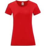 Rundhalsshirt von Fruit Of The Loom, in der Farbe Rot, andere Perspektive, Vorschaubild