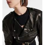 Bikerjacke von Rick Owens, in der Farbe Schwarz, andere Perspektive, Vorschaubild