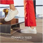 Plateau Sneaker von marco tozzi, in der Farbe Weiss, aus Textil, andere Perspektive, Vorschaubild