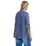 Klassische Bluse von cecil, in der Farbe Blau, aus Lyocell, andere Perspektive, Vorschaubild