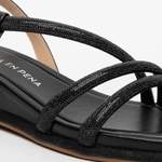 Sandale von Alma en Pena, in der Farbe Schwarz, aus Stoff, andere Perspektive, Vorschaubild