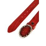 Ledergürtel von Rettungsring By Showroom 019, in der Farbe Rot, aus Leder, andere Perspektive, Vorschaubild