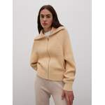 Strickjacke von EDITED, in der Farbe Beige, aus Polyester, andere Perspektive, Vorschaubild