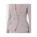 Blazer von Elisabetta Franchi, in der Farbe Grau, aus Stoff, andere Perspektive, Vorschaubild