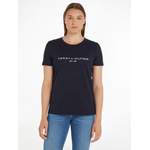 T-Shirt von Tommy Hilfiger, in der Farbe Blau, aus Baumwolle, andere Perspektive, Vorschaubild