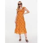 Sommerkleid von Naf Naf, in der Farbe Orange, aus Polyester, andere Perspektive, Vorschaubild